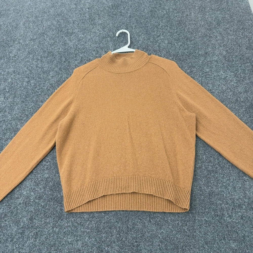 Babaton Sweater Womens S Brown Wool Cashmere Mock Neck Minimalist Casual